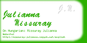 julianna missuray business card